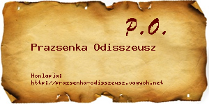 Prazsenka Odisszeusz névjegykártya